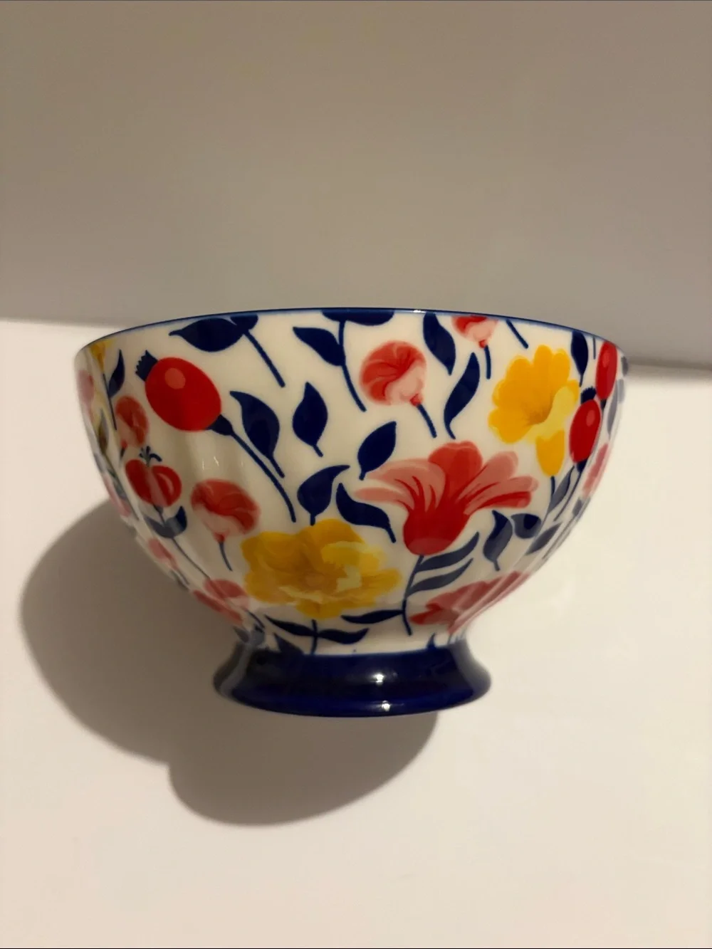 Potter's Studio Ceramic Floral Soup Salad Snack Bowl